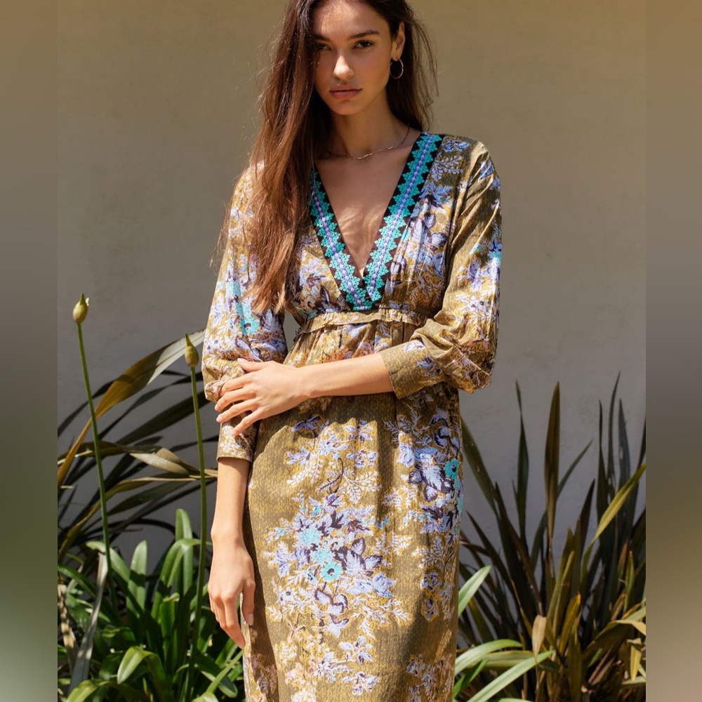 Anthropologie Ro's Garden Indiana Midi Dress - Picture 6 of 7